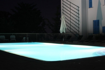Hilarion Court, North Cyprus, East pool floodlit